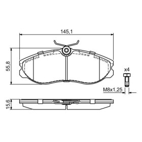 BOSCH Sada brzdových platničiek   0 986 424 204_thumb7