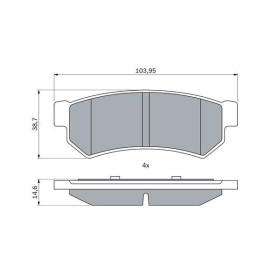 BOSCH Sada brzdových platničiek, kotúč. brzda   0 986 460 007_thumb5