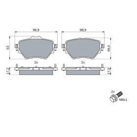 BOSCH Sada brzdových platničiek, kotúč. brzda   0 986 424 878_thumb5