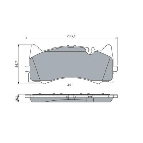 BOSCH Sada brzdových platničiek   0 986 424 886_thumb5