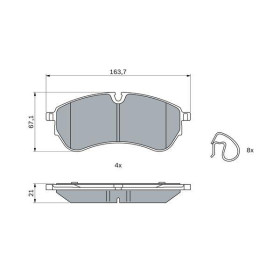 BOSCH Sada brzdových platničiek   0 986 424 929_thumb5