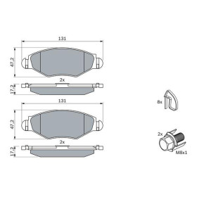 BOSCH Sada brzdových platničiek   0 986 494 039_thumb5