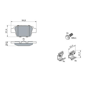 BOSCH Sada brzdových platničiek   0 986 494 030_thumb5