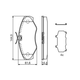 BOSCH Sada brzdových platničiek   0 986 424 531_thumb5