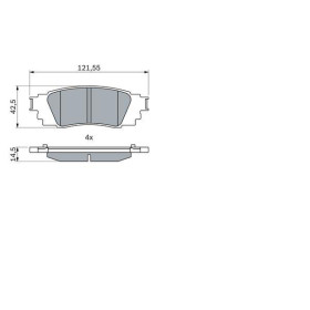 BOSCH Sada brzdových platničiek   0 986 424 840_thumb7