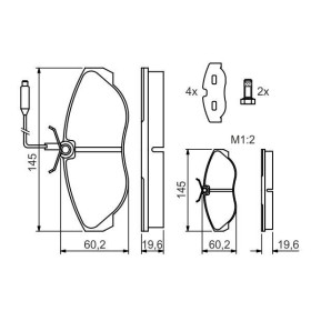 BOSCH Sada brzdových platničiek   0 986 424 030_thumb5