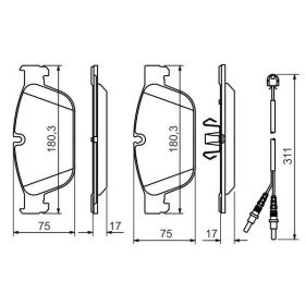 BOSCH Sada brzdových platničiek   0 986 494 526_thumb5