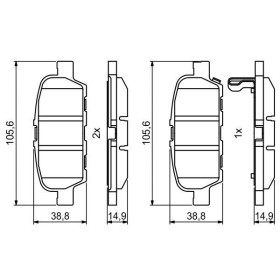 BOSCH Sada brzdových platničiek   0 986 494 857_thumb7