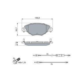 BOSCH Sada brzdových platničiek   0 986 424 582_thumb5