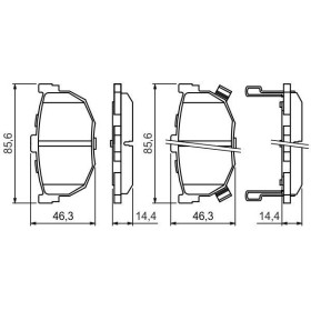 BOSCH Sada brzdových platničiek   0 986 424 418_thumb5