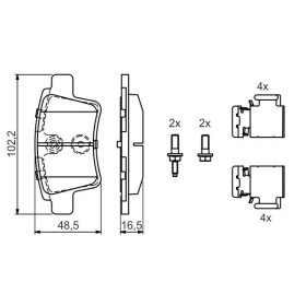 BOSCH Sada brzdových platničiek   0 986 494 622_thumb7