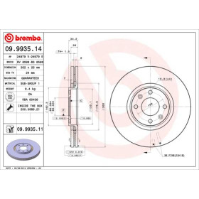 BREMBO Brzdový kotúč vetraný Ø302mm  09.9935.11_thumb2