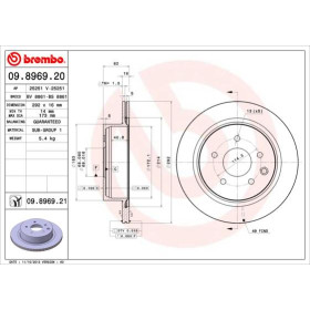 BREMBO Brzdový kotúč vetraný Ø292mm  09.8969.21_thumb2