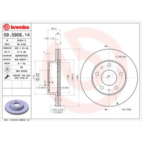 BREMBO Brzdový kotúč vetraný Ø300mm  09.5906.14_thumb2