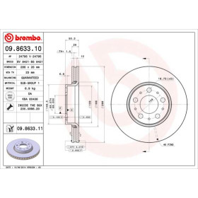 BREMBO Brzdový kotúč vetraný Ø286mm  09.8633.11_thumb2