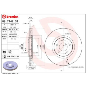 BREMBO Brzdový kotúč vetraný Ø320mm  09.7142.31_thumb2