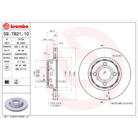 BREMBO Brzdový kotúč vetraný Ø280mm  09.7821.10_thumb2