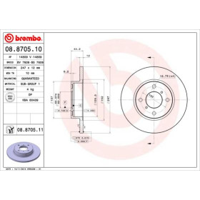 BREMBO Brzdový kotúč plny Ø247mm  08.8705.11_thumb3