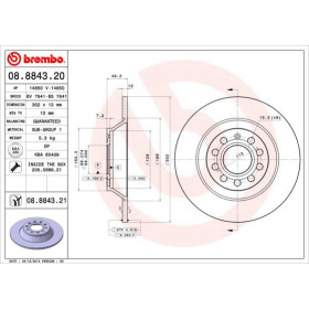 BREMBO Brzdový kotúč plny Ø302mm  08.8843.21_thumb2