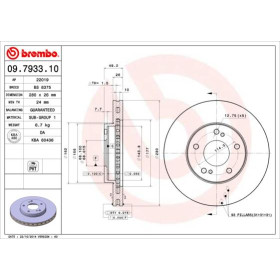 BREMBO Brzdový kotúč vetraný Ø280mm  09.7933.11_thumb2