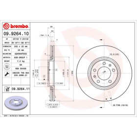 BREMBO Brzdový kotúč vetraný Ø302mm  09.9264.11_thumb2