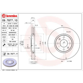 BREMBO Brzdový kotúč vetraný Ø288mm  09.7877.11_thumb2