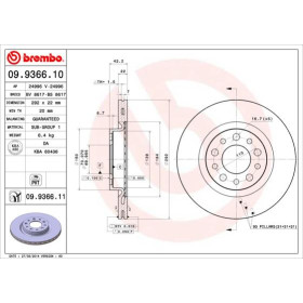 BREMBO Brzdový kotúč vetraný Ø292mm  09.9366.11_thumb2