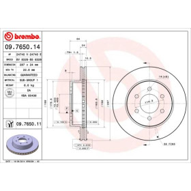 BREMBO Brzdový kotúč vetraný Ø287mm  09.7650.11_thumb3