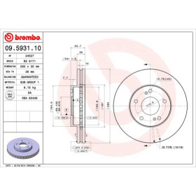 BREMBO Brzdový kotúč vetraný Ø280mm  09.5931.10_thumb2