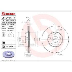 BREMBO Brzdový kotúč vetraný Ø278mm  09.9464.11_thumb3