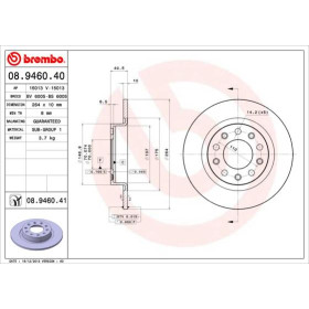 BREMBO Brzdový kotúč plny Ø264mm  08.9460.41_thumb2