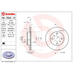 BREMBO Brzdový kotúč vetraný Ø235mm  09.7825.10_thumb2