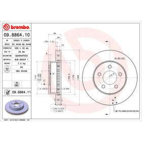 BREMBO Brzdový kotúč vetraný Ø288mm  09.8864.11_thumb2