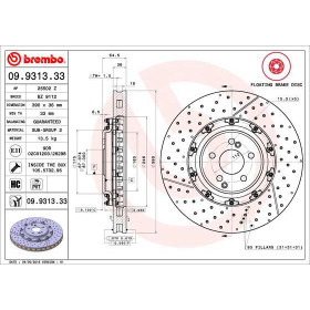 BREMBO Brzdový kotúč Brzdovy kotuc dvojdielny Ø390mm  09.9313.33_thumb2