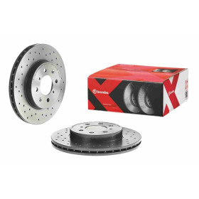 BREMBO Brzdový kotúč dierovane/vnutorne chladene Ø262mm  09.5509.1X_thumb2