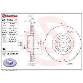 BREMBO Brzdový kotúč vetraný Ø323mm  09.8324.11_thumb2