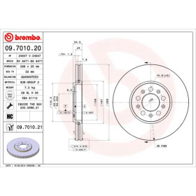 BREMBO Brzdový kotúč vetraný Ø288mm  09.7010.21_thumb2