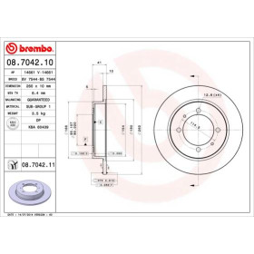 BREMBO Brzdový kotúč plny Ø260mm  08.7042.11_thumb2