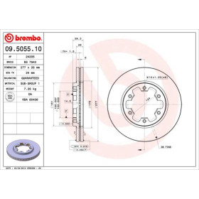 BREMBO Brzdový kotúč vetraný Ø277mm  09.5055.10_thumb2