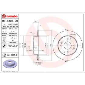 BREMBO Brzdový kotúč plny Ø260mm  08.5803.21_thumb3