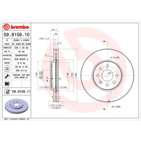 BREMBO Brzdový kotúč vetraný Ø280mm  09.9159.10_thumb2