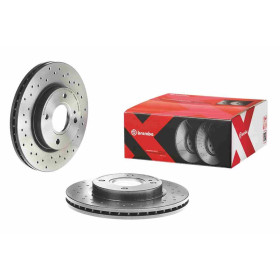 BREMBO Brzdový kotúč dierovane/vnutorne chladene Ø258mm  09.A968.2X_thumb2