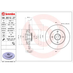 BREMBO Brzdový kotúč plny Ø249mm  08.9512.27_thumb2