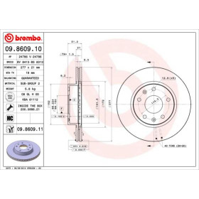 BREMBO Brzdový kotúč vetraný Ø277mm  09.8609.11_thumb2