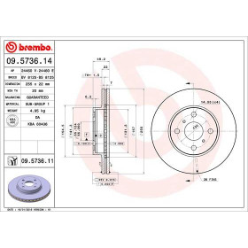 BREMBO Brzdový kotúč vetraný Ø255mm  09.5736.11_thumb2