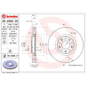 BREMBO Brzdový kotúč vetraný Ø305mm  09.9363.21_thumb2