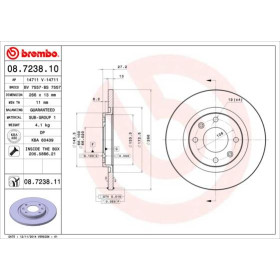 BREMBO Brzdový kotúč plny Ø266mm  08.7238.10_thumb2