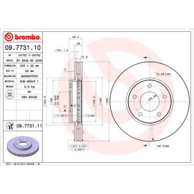 BREMBO Brzdový kotúč vetraný Ø305mm  09.7731.11_thumb2