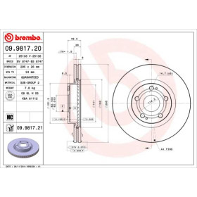 BREMBO Brzdový kotúč vetraný Ø295mm  09.9817.21_thumb2