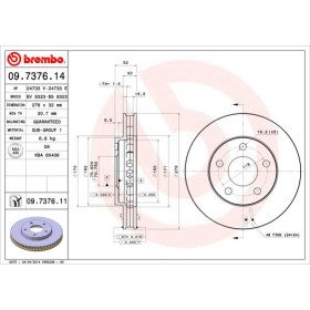 BREMBO Brzdový kotúč vetraný Ø278mm  09.7376.11_thumb3